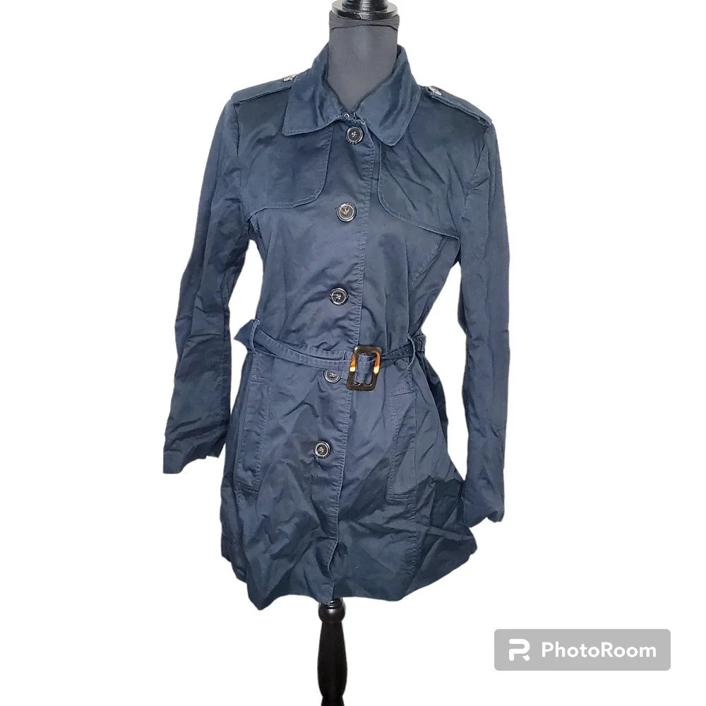 Banana Republic Black Belted Trench Coat
